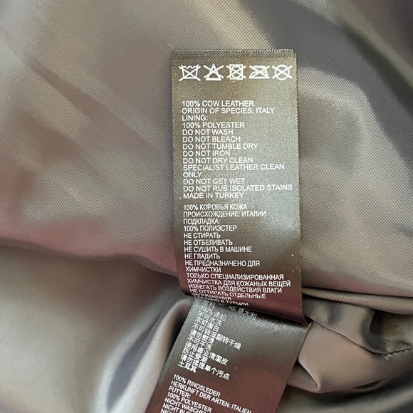 Reiss Grey Suede Real Leather Front Zip Mini Skirt UK12 - Picture 5 of 6